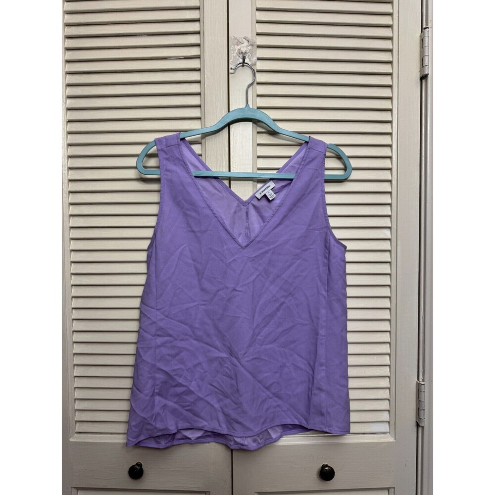 NORDSTROM Solid Sleeveless V-Neck Top SZ M
